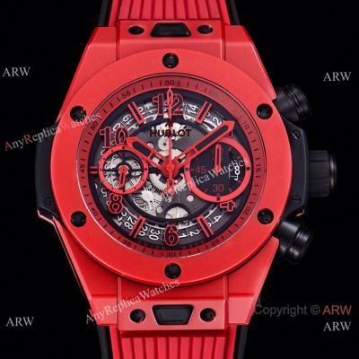 Super Clone Hublot Unico RED MIGIC Limited Edition BBF hub1280 Watch 45mm